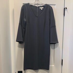 Neiman Marcus Gray Bell Sleeve Dress - size 6